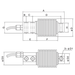 Célula de carga <span class=keywords><strong>BBM</strong></span> 50kg/500kg tipo viga y fuelle, fabricada en China, IP68 impermeable, precisión 0.1% F.S, excitación 5-24V - Product Image 4