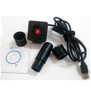 กล้องอุตสาหกรรม USB ความละเอียด 5 ล้านพิกเซล CMOS กล้องจุลทรรศน์สเตอริโอแบบสามตา เลนส์ลดขนาด 0.5 เท่า CCD HMY <span class=keywords><strong>MEE</strong></span>-500-<span class=keywords><strong>B</strong></span> - Product Image 2
