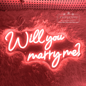 Custom Acrylic LED Wall Mount Neon <b>Sign</b> Will You Marry Me for Wedding Decoration Dropshipping Manufacturer <b>Electronic</b> <b>Sign</b> - Product Image 5