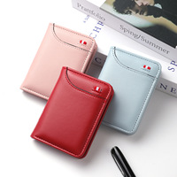 Dompet untuk Pria Tempat Kartu Saku PU Halus Berukir Dompet Uang Portabel Minimalis Uniseks