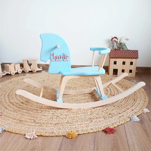 Cheval à bascule en bois Cheval à bascule pour enfants Jouets en bois faits à la main pour enfants - Product Image 2