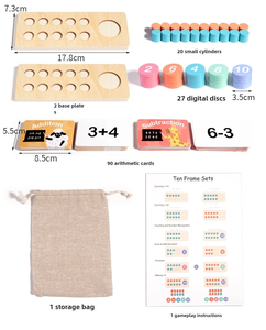 Großhandel Weixuan YH-051 Montessori Holz-Mathematik-Lernmaterialien Grundschule Kindergarten Zehnerfeld-Set Zahlen Zählen - Product Image 6