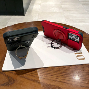 Custodia Magnetica per Telefono con Supporto Girevole e Protezione Fotocamera Scorrevole per <span class=keywords><strong>iPhone</strong></span> 17 16 15 14 <span class=keywords><strong>13</strong></span> 12 11 <span class=keywords><strong>Pro</strong></span> <span class=keywords><strong>Max</strong></span> Air, Cover Protettiva Doppia Armatura - Product Image 4