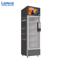 Máquina Expendedora Inteligente LERKE, Refrigerador Inteligente de Tamaño Pequeño en Oferta, Micro Expendedora Inteligente de Frutas para Mercado con Lector de Tarjetas
