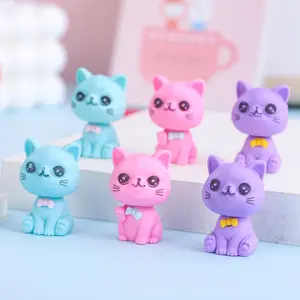 Gato dibujos animados escuela lindo borrador papelería conjunto escuela Oficina papelería artículos para estudiante Kawaii venta al por mayor borrador para niños