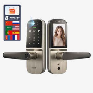 Serrure Intelligente <span class=keywords><strong>de</strong></span> Sécurité Tenon K8pro en Alliage d'Aluminium avec Reconnaissance d'Empreintes Digitales, Visage, Mot <span class=keywords><strong>de</strong></span> Passe, Carte, Déverrouillage Cloud via App Tuya, Wi-Fi et Code pour Bois - Product Image 6