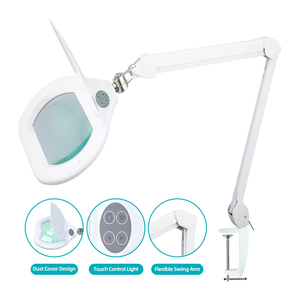 OEM Custom Touch Control <b>Clamp</b> Magnifying Lamp Glass Led <b>Light</b> for Beauty Nail Salon Eyelash Extension LED Loup <b>Light</b> - Product Image 1