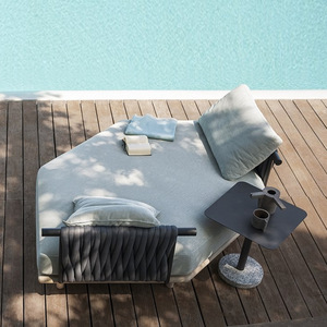 Conjunto de sofá en forma de L para exteriores, con estructura de aleación de aluminio, ratán de polietileno resistente a los rayos UV, muebles de jardín impermeables para patio y balcón. - Product Image 4
