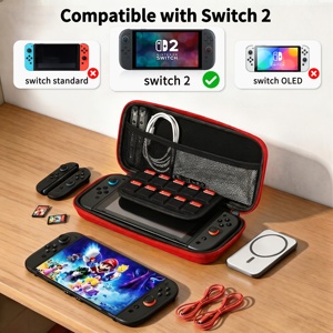 กระเป๋าใส่ <span class=keywords><strong>Nintendo</strong></span> <span class=keywords><strong>Switch</strong></span> 2 แบบแข็ง EVA กันกระแทก กันน้ำ พร้อมช่องใส่ตลับเกม 10 ช่อง มีสินค้าในสต็อก - Product Image 2