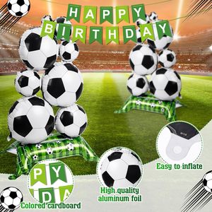 2 Pcs Giant Standing Soccer <strong>Balloon</strong> and 1 Pcs Happy Birthday Banner for Birthday Sports Retirement Soccer Birthday Globos - Product Image 4