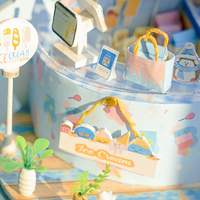 KNOWME Puzzle en bois 3D P-1006 JOJO Little Q, maison de poupée miniature DIY, modèle éducatif, jouet, échelle 1:24, écologique, fait à la main