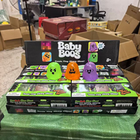 Mainan Hantu Glow in the Dark yang Dapat Diremas, Bentuk Hantu Transparan dengan Ekspresi Tiga Warna dan Penghilang Stres