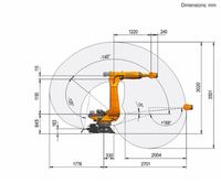Robot de manutention à 6 axes KUKA KR300 R2700-2 |   Automate programmable (PLC) et moteur |   Rail de guidage compatible pour les lignes de boissons |   Options de fixation personnalisées