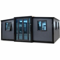 Maison conteneur pliable 20ft 40ft, configuration 1, 2, 3 ou 4 chambres, salon, cuisine, salle de bain, plan ouvert, moderne