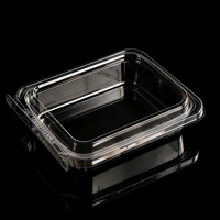 Boîte à clapet en PET écologique, sans BPA, recyclable, 100 % alimentaire, inviolable, avec couvercle verrouillable, empilable, robuste, pour sushis et jus