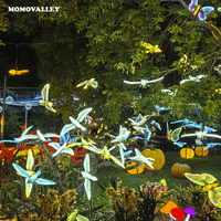 Momovalley Papillons Bioniques LED Dynamiques Étanche à Effet Spectaculaire pour Décoration Extérieure Jardin Noël