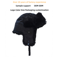 Chapeau de ski en fourrure de lapin véritable pour homme, style russe, avec cache-oreilles, pour l'hiver, la pêche et la neige, vente en gros directe usine, échantillon disponible