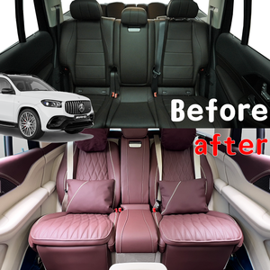 Kit de Molduras para Mercedes-Benz AMG GLS63 (X167) 2023, Actualización de 5 Plazas, Color Gris Perla Plateado con Beige - Product Image 1
