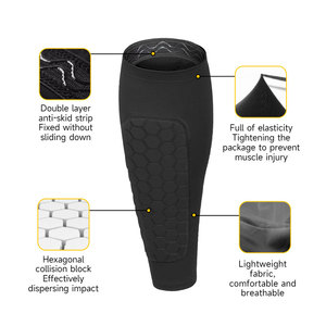 Baseball boxe Kickboxing <span class=keywords><strong>Shin</strong></span> Splint Support Football Protège-tibias Coussinets de compression avec coussinets en nid d'abeille pour enfants et jeunes - Product Image 3