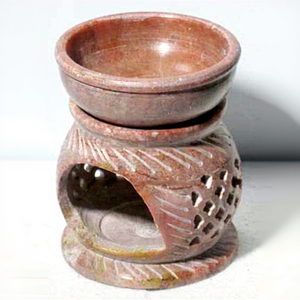 Fragrance Soapstone Handmade Antique Oil & Aroma Burner for Home Decoration - Product Image 1