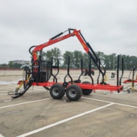 Remorque en bois hydraulique de débardeur de quadruple de transporteur d'exploitation forestière d'atv de forêt de Offre Spéciale avec le tracteur de crochet de crochet de crochet