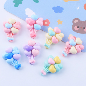 Wholesale Colorful <strong>Mini</strong> Resin Handicraft Material Lollipop Heart <strong>Balloon</strong> Resin Charms DIY Craft Accessories for Trinket - Product Image 2