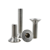 Vis de machine à tête fraisée hexagonale en acier inoxydable 304 316 M3 M4 M5 M6 M8 DIN7991 Allen Prix usine en gros