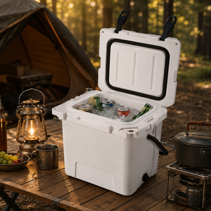 Glacière portable d'extérieur robuste en plastique rotomoulé <span class=keywords><strong>de</strong></span> 20 L, étanche et isolée, avec poignée – Vente en gros - Product Image 3