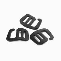 Boucle en G en aluminium 15 mm réglable pour sangles de sac à dos, curseur de sangle en métal noir pour quincaillerie de sacs d'extérieur