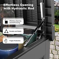 Boîte de rangement extérieure étanche de 320 gallons avec résine résistante aux UV, adaptée aux terrasses, jardins et piscines