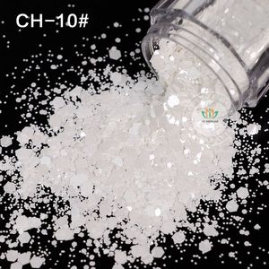 Opale bianco Chunky Glitter Mix iridescente <span class=keywords><strong>colore</strong></span> Shift Glitter per Nail Art resina epossidica Tumbler Slime artigianato - Product Image 2