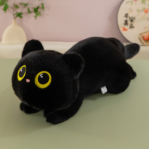 Nuovo Stile Cuscino Lungo a Forma di Gatto Sdraiato, Simpatico <span class=keywords><strong>Peluche</strong></span> di Gatto, Morbido Cuscino per Dormire, Giocattoli di <span class=keywords><strong>Peluche</strong></span> di Halloween, Regalo all'Ingrosso - Product Image 2
