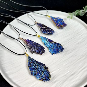 Vente en gros de pendentif Aura Black <span class=keywords><strong>Tourmaline</strong></span> Charm Wrap Aura Black Kyanite Aura Black Kyanite pour cadeau - Product Image 5