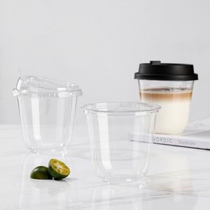 Oferta de Verano: Vasos de Plástico PET en Forma de U con Logotipo Personalizado, Aptos para Alimentos, de 8oz, 10oz y 12oz, Desechables, para Té de Burbujas con Pajita y Tapa - Product Image 4
