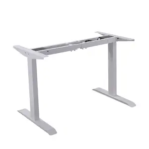 Zhiding modern ayaklı masa çift motorlu 2 sahne istikrarlı oturmak standı modern metal masa ayarlanabilir çelik masa çerçevesi