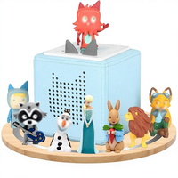 Plateau de rangement rotatif en bois naturel pour figurines Tonies, présentoir magnétique, organisateur de personnages de jouets audio pour chambre d'enfant ODM