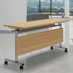 Regolabile Design contemporaneo Multi-funzione tavolo da ufficio pieghevole in legno mobili universitari con ruote - Product Image 4