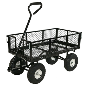 Chariot de jardin pliable à quatre roues en acier inoxydable QIDI OEM avec plateforme, fourni par l'usine - Product Image 5