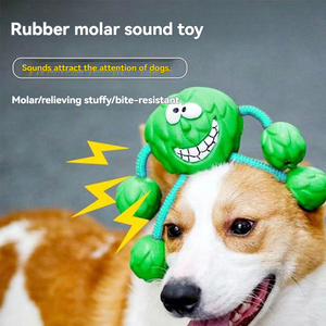 YZS-Pet Coton Corde Boule Conique Jouet Chien Fuite De Nourriture Jouet Alimentaire Puzzle Morsure Interactive Pet Ball Chew Dog Toy - Product Image 5