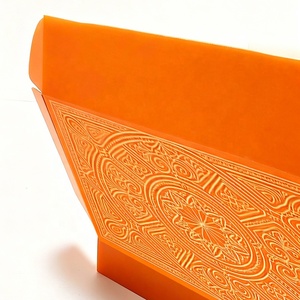 Boîtes cadeaux en carton <span class=keywords><strong>orange</strong></span> personnalisées avec logo, emballages de luxe, grandes et petites boîtes pliables en carton, boîtes d'expédition en papier <span class=keywords><strong>orange</strong></span> - Product Image 5