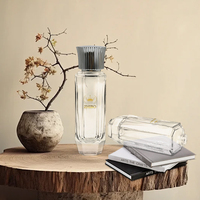 Flacon pulvérisateur de parfum en verre transparent avec bouchon à vis Modèle Zb249 Vente en gros de flacons cosmétiques