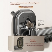 Porte-vêtements télescopique pliable invisible à ventouse métallique pour balcon et dortoir, fixation sans perçage, forte aspiration pour fenêtre en baie