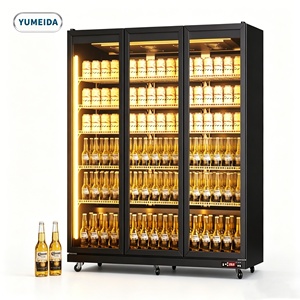 Enfriador de Bebidas Comercial, Refrigerador <span class=keywords><strong>Vertical</strong></span> de Exhibición, Refrigerador de Exhibición de Vino y Bebidas, <span class=keywords><strong>Congelador</strong></span> de 3 Puertas, Enfriador de Bebidas - Product Image 3