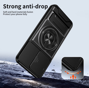 Custodia Magnetica Robusta con Protezione Fotocamera Scorrevole per Oppo Realme 16T 16 <span class=keywords><strong>Pro</strong></span>+ 15T 15 14 <span class=keywords><strong>13</strong></span> 12 11 5G, con Anello di Supporto, Design Sportivo e Impermeabile - Product Image 2