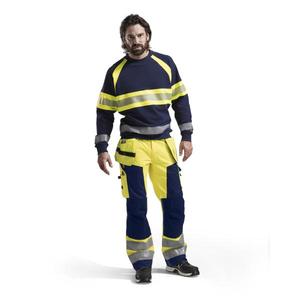 BLAKLADER - 3359115889336XL Pull haute visibilité Bleu marine/jaune-EAN 7330509804681 HI-VIS WORKWEAR - Product Image 3