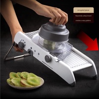 Râpe à légumes manuelle professionnelle multifonctionnelle, mandoline réglable en acier inoxydable, durable
