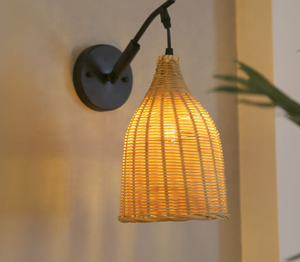 Countryside <strong>Wicker</strong> Bedroom <strong>Wall</strong> Lamps Indoor Rattan Bamboo Bedside E27 Asial <strong>Wall</strong> <strong>Light</strong> for Dining Room - Product Image 5