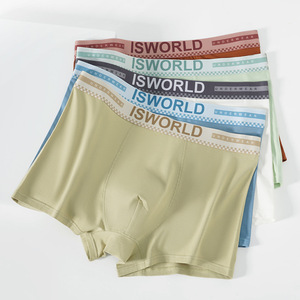 Ropa Interior Masculina Elástica <span class=keywords><strong>de</strong></span> Marca Personalizada <span class=keywords><strong>de</strong></span> Alta <span class=keywords><strong>Calidad</strong></span>, Calzoncillos Transpirables <span class=keywords><strong>de</strong></span> Color Sólido, Calzoncillos Deportivos <span class=keywords><strong>de</strong></span> Cintura Media para Hombre, Shorts Tipo Bóxer - Product Image 3