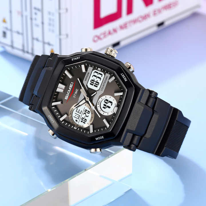 New Arrival Skmei 2389 White Sport Analogue Digital Watch for Girl and Boy Waterproof 50 Meters Fashion Wristwatch Multifunction