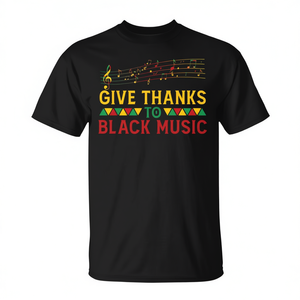 T-shirt du Mois de l'Histoire des Noirs et du Jour de la Libération, inspiré de la musique, pour l'expression de gratitude, article promotionnel - Product Image 3